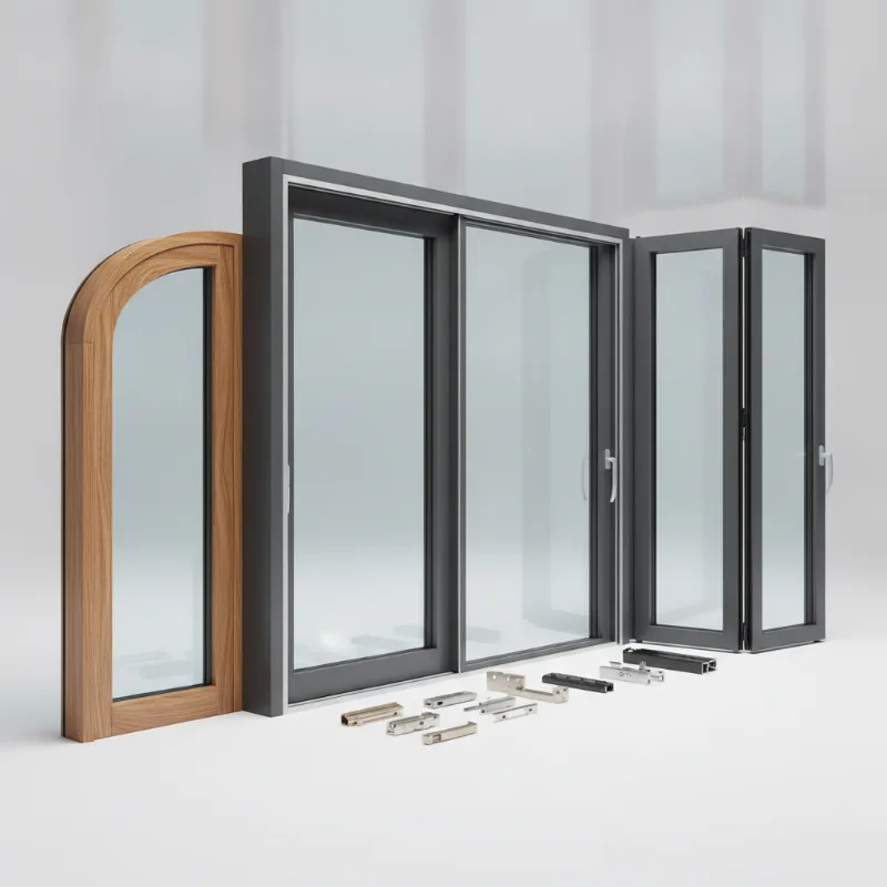 SMART GLASS ผู้ผลิตและติดตั้งประตูหน้าต่างอลูมิเนียมยูโรโปรไฟล์ บานเลื่อนระบบ Thermal Break บานเปิดดัดโค้ง บานเฟี้ยม อลูมิเนียมลายไม้ มาตรฐานยุโรป — สินค้าหลัก